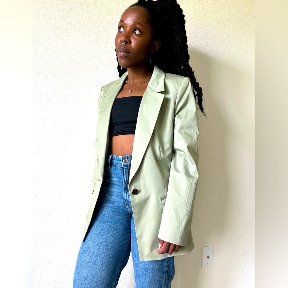 J Crew light blazer in chino, mint